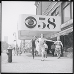 Larry Kert and Carol Lawrence on location (CBS Studio 58)  for West Side Story publicity shoot