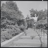 Larry Kert and Carol Lawrence on location in Central Park for publicity for the stage production West Side Story