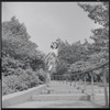 Larry Kert and Carol Lawrence on location in Central Park for publicity for the stage production West Side Story
