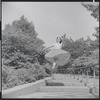 Larry Kert and Carol Lawrence on location in Central Park for publicity for the stage production West Side Story