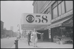 Larry Kert and Carol Lawrence on location (CBS Studio 58) for West Side Story publicity shoot
