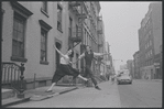 Carol Lawrence and Larry Kert on location (West 56th street between 9th and 10th ave) for West Side Story publicity shoot