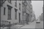 Carol Lawrence and Larry Kert on location (West 56th street between 9th and 10th ave) for West Side Story publicity shoot