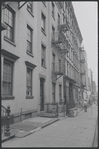 Carol Lawrence and Larry Kert on location (West 56th street between 9th and 10th ave) for West Side Story publicity shoot