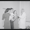 Unidentified actors receiving vaccinations in publicity photograph related to the stage production West Side Story