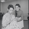 Barbara Luna and Victoria Mallory in rehearsal for the stage production West Side Story