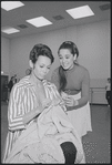 Barbara Luna and Victoria Mallory in rehearsal for the stage production West Side Story