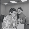 Barbara Luna and Victoria Mallory in rehearsal for the stage production West Side Story