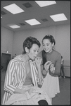 Barbara Luna and Victoria Mallory in rehearsal for the stage production West Side Story