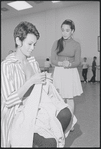Barbara Luna and Victoria Mallory in rehearsal for the stage production West Side Story
