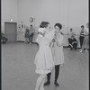 Barbara Luna and Victoria Mallory in rehearsal for the stage production West Side Story