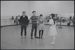 Actors in rehearsal for the stage production West Side Story