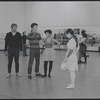 Actors in rehearsal for the stage production West Side Story