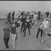 Actors in rehearsal for the stage production West Side Story