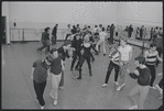 Actors in rehearsal for the stage production West Side Story