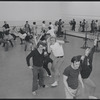 Actors in rehearsal for the stage production West Side Story