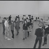 Actors in rehearsal for the stage production West Side Story