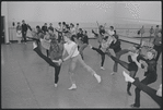 Actors in rehearsal for the stage production West Side Story