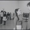 Victoria Mallory and Kurt Peterson in rehearsal for the stage production West Side Story