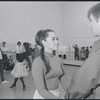 Victoria Mallory and Kurt Peterson in rehearsal for the stage production West Side Story