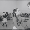 Victoria Mallory and Kurt Peterson in rehearsal for the stage production West Side Story