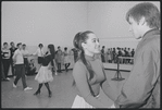 Victoria Mallory and Kurt Peterson in rehearsal for the stage production West Side Story