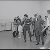 Actors in rehearsal for the stage production West Side Story
