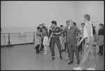 Actors in rehearsal for the stage production West Side Story