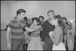 Actors in rehearsal for the stage production West Side Story