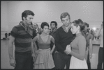 Actors in rehearsal for the stage production West Side Story
