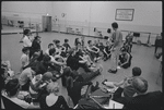 Actors in rehearsal for the stage production West Side Story