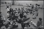 Actors in rehearsal for the stage production West Side Story