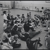 Actors in rehearsal for the stage production West Side Story