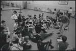 Actors in rehearsal for the stage production West Side Story