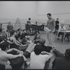 Actors in rehearsal for the stage production West Side Story