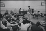 Actors in rehearsal for the stage production West Side Story