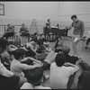 Actors in rehearsal for the stage production West Side Story