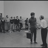 Actors in rehearsal for the stage production West Side Story