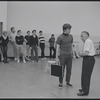 Actors in rehearsal for the stage production West Side Story