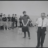 Actors in rehearsal for the stage production West Side Story