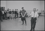Actors in rehearsal for the stage production West Side Story