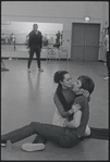 Victoria Mallory and Kurt Peterson in rehearsal for the stage production West Side Story