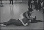 Victoria Mallory and Kurt Peterson in rehearsal for the stage production West Side Story
