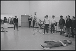 Actors in rehearsal for the stage production West Side Story