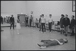 Actors in rehearsal for the stage production West Side Story