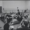 Actors in rehearsal for the stage production West Side Story