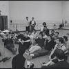 Actors in rehearsal for the stage production West Side Story