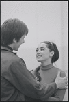 Victoria Mallory and Kurt Peterson in rehearsal for the stage production West Side Story