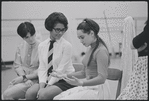 Victoria Mallory and two unidentified women in rehearsal for the stage production West Side Story