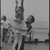 Victoria Mallory and Kurt Peterson in rehearsal for the stage production West Side Story